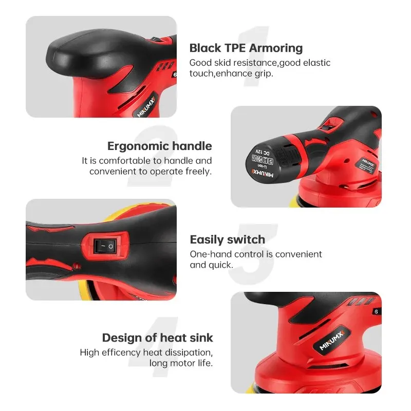 Cordless 12V Wireless 6-Gear Electric Car Polisher with Adjustable Speeds Power Tools cordless car polisher car polisher electric polisher