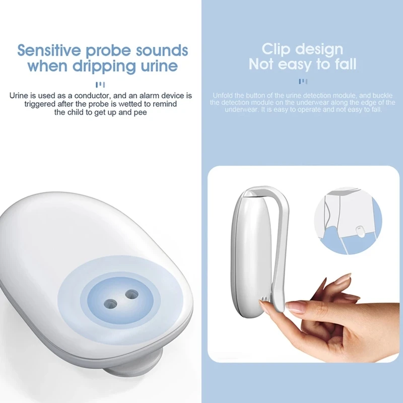 Wireless Urine Wet Alarm Pee Alarm with Receiver Clip-on Transmitter Bedwetting Reminder Device for Kids Potty Training Elder