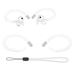 Universal Anti - Fall Ear Hooks for Wireless Earbuds - Secure Fit Earphone Accessories (White)