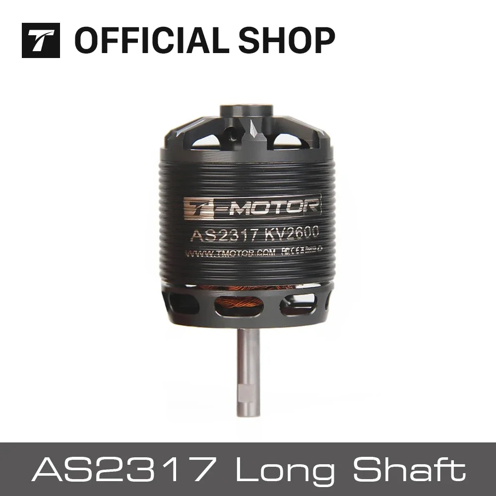 

T-motor AS2317 AS 2317 длинный вал KV880 KV1250 KV1400 бесщеточный мотор с внешним ротором для небольшого 3D радиоуправляемого дрона с фиксированным крылом