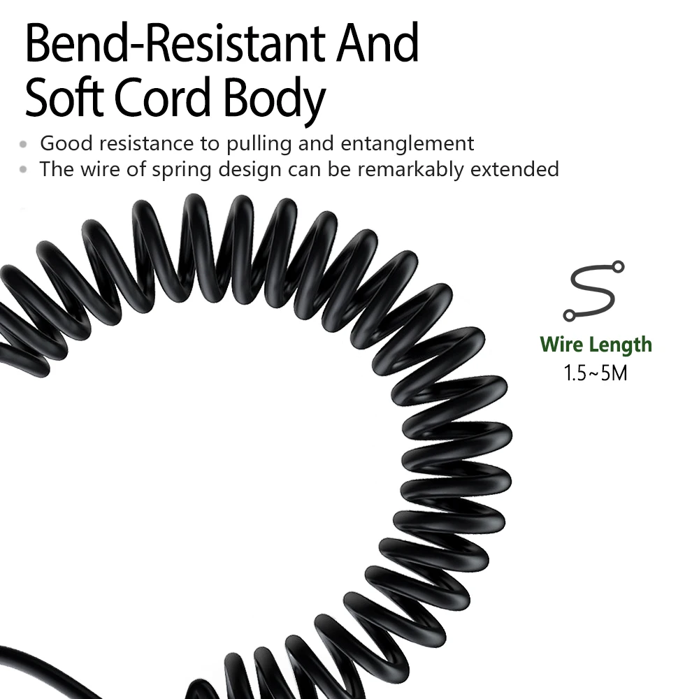 High-extensional 2.5mm Spring Headphone Cable for SENNHEISER HD6 HD7 HD8 HD515 HD518 HD558 HD598 HD549 HD569 HD579 HD595 HD599