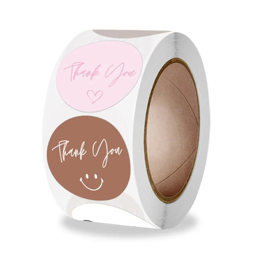 Round Thank You Stickers 100-500pcs thank you stickers For Envelope Seal Labels