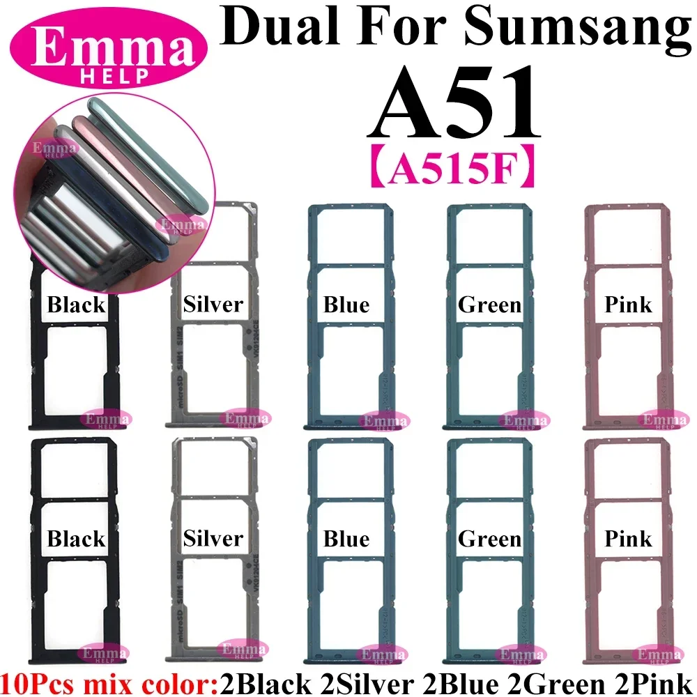 sim card accessories Sim Card Holder For Samsung Galaxy A02 A03 A04 A10 A30 A50 A70 A12 A22 A32 A52 A72 A31 A51 A71 Dual Card Phone Adapter Drawer