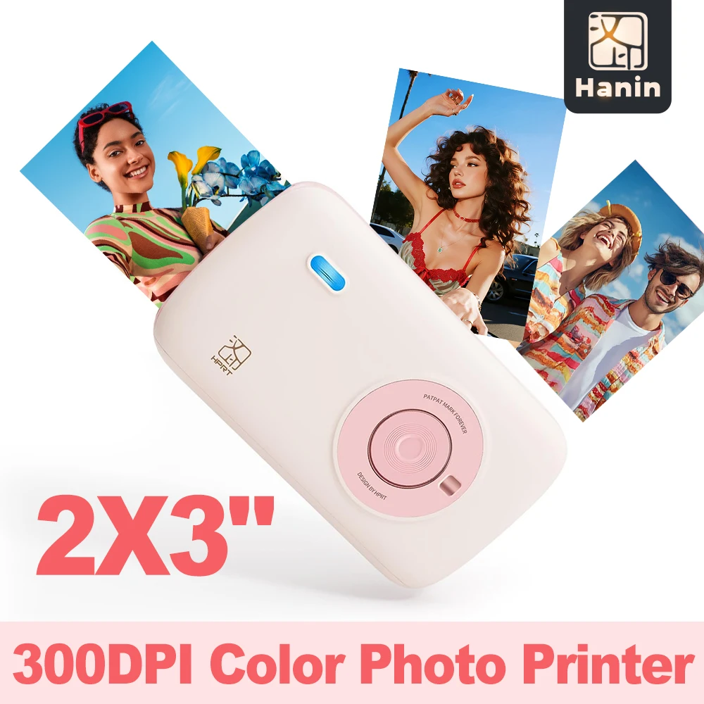 300dpi CP2100 휴대용 포토 프린터 휴대용 미니 컬러 블루투스 무선 연결 ..