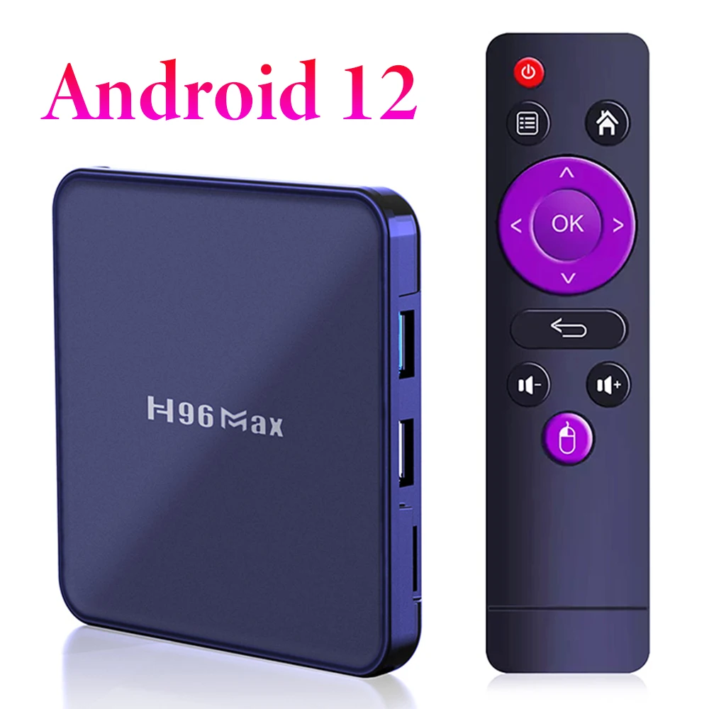 H96 Max Quad-Core 4G DDR3 32G ROM Dual WiFi 60Hz H.265 HDR10 Ultra HD 100M  Ethernet USB 3.0 Android 10.0