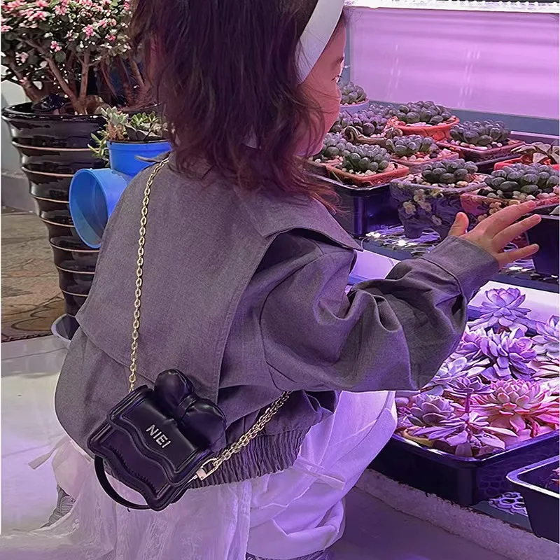 Mini children\'s and girls\' shoulder bag bow chain crossbody small bag parent-child bag women\'s bag new summer handbag