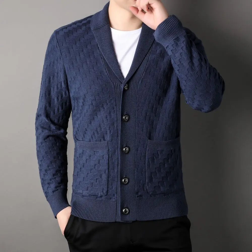 

COODRONY Fashionable Design Sense Long Sleeved T-shirt Men's Business Leisure Top Warm Comfortable Versatile Cardigan W5894