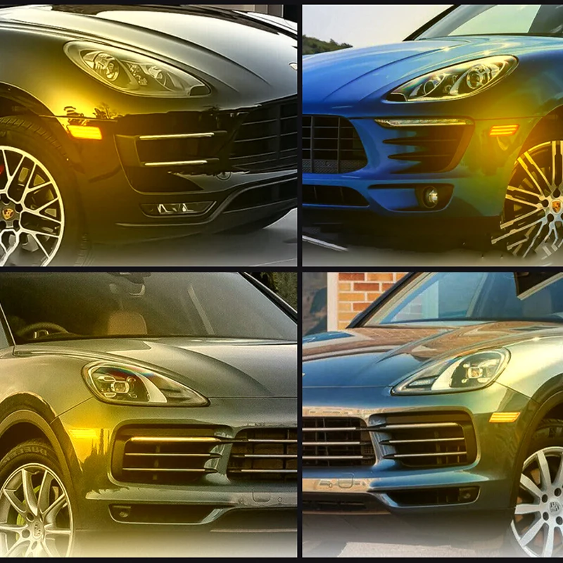 2Pcs For Porsche Macan 95B GTS 2014-2021 Dynamic LED Side Marker Lights Turn Sig