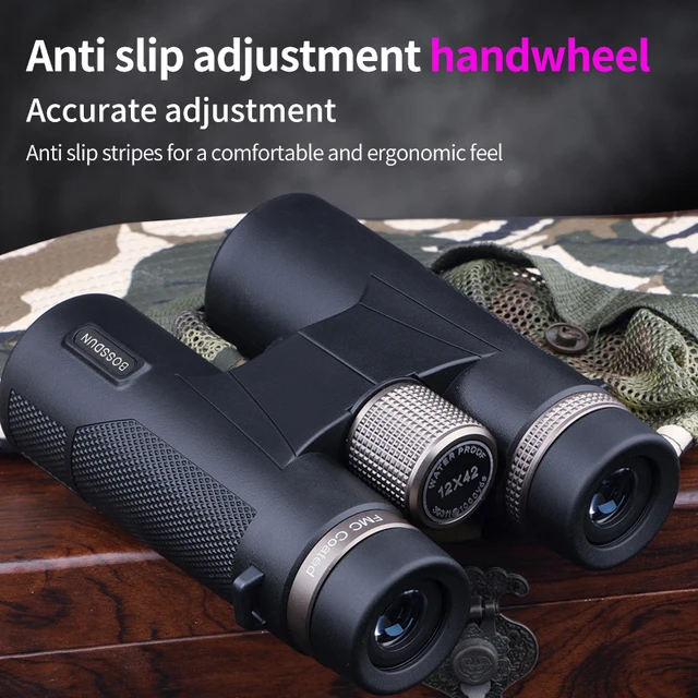 12x42 HD Professional Binoculars with ED Lens BAK4 Prism Waterproof Metal Body for Birdwatching Hunting Camping Travel Outdoor 3