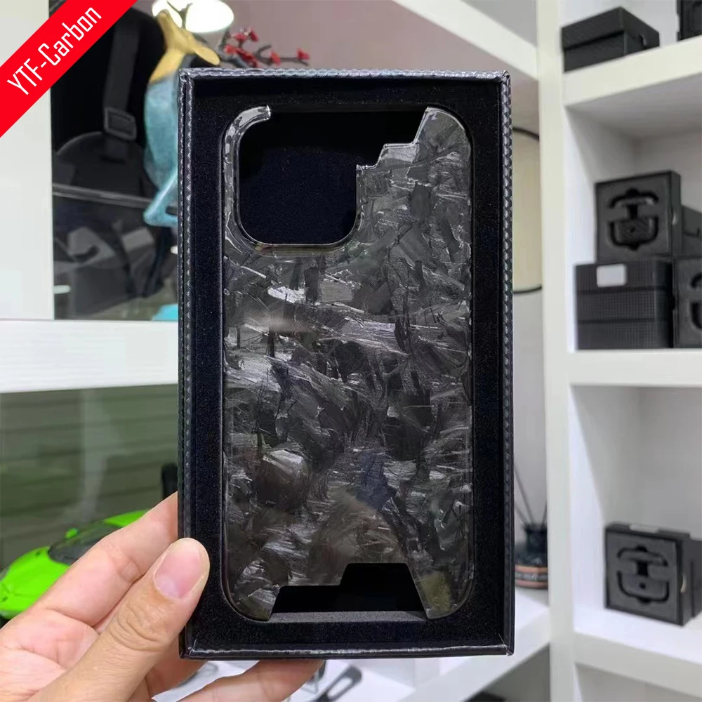 

Чехол YTF-Carbon для iphone 13 Pro max, роскошный ударопрочный бампер из углеродного волокна, Ультратонкий Жесткий Чехол для 14plus