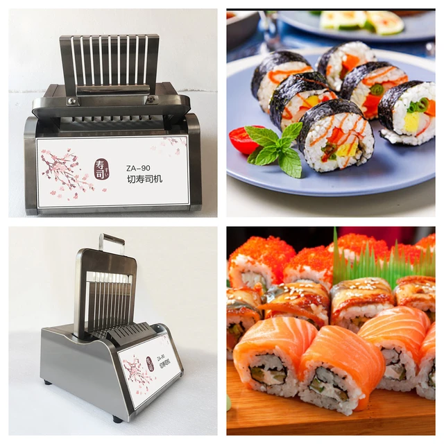Japanese Korean Sushi Roll cutter Stainless Steel Tabletop Manual Sushi  Roll Cutting Machine Sushi Slicer Cooking Appliance