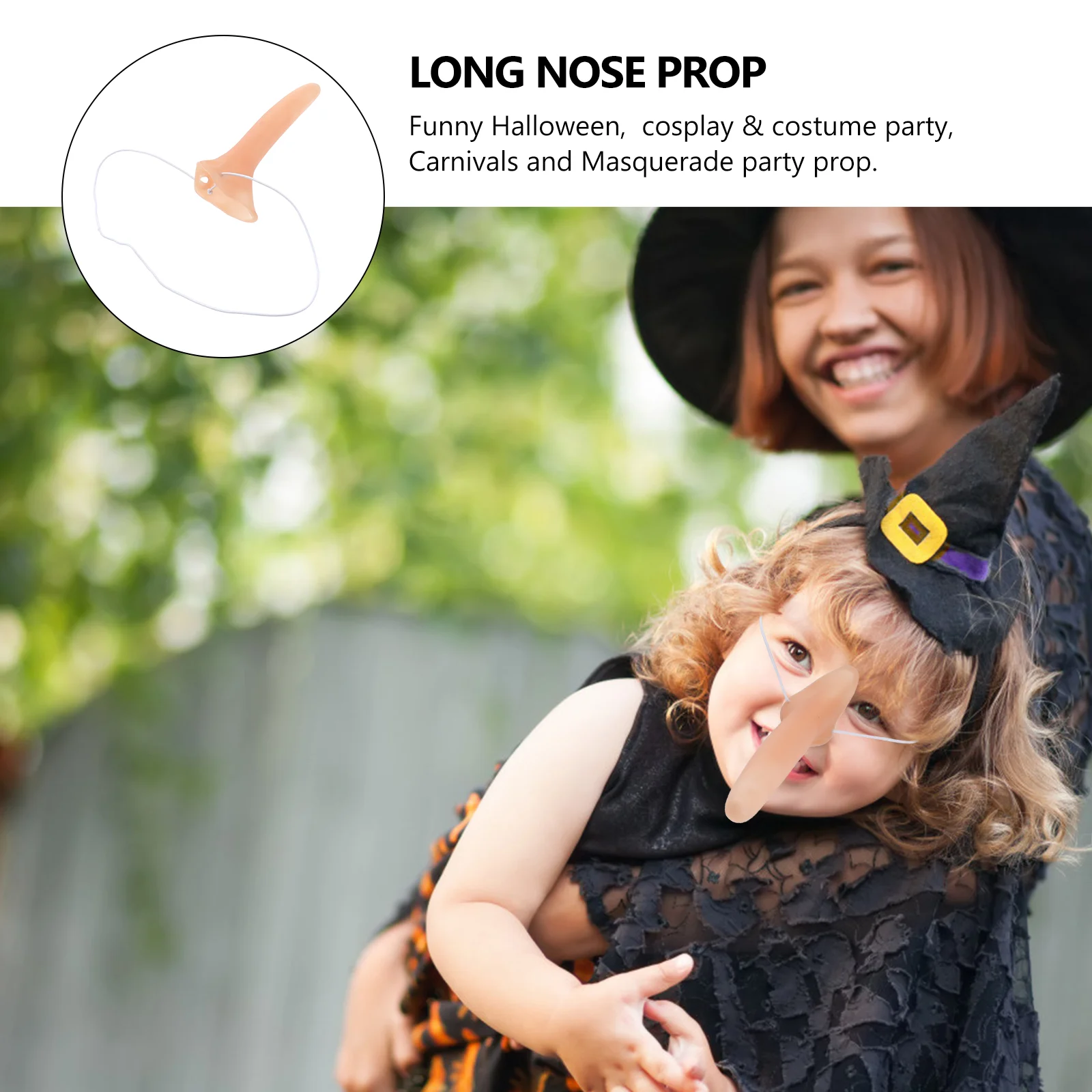 Elastic String Long Nose Prop Lightweight Funny Costume Party Prosthetics Halloween Cosplay Masquerade Pretend Fashion