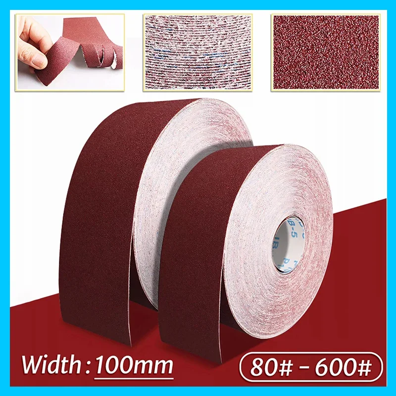 6 Inch Sanding Discs 100-Pack – 60-800 Grit – Aluminum Oxide Sandpaper Roll