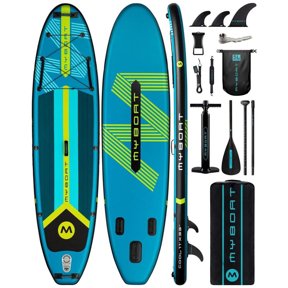 stand of the oars inflatable sup paddle board beginners pulp board surfing new soft plate of floating plate Myboat Stand Up Extra Wide Inflatable Paddle Board 11'×33