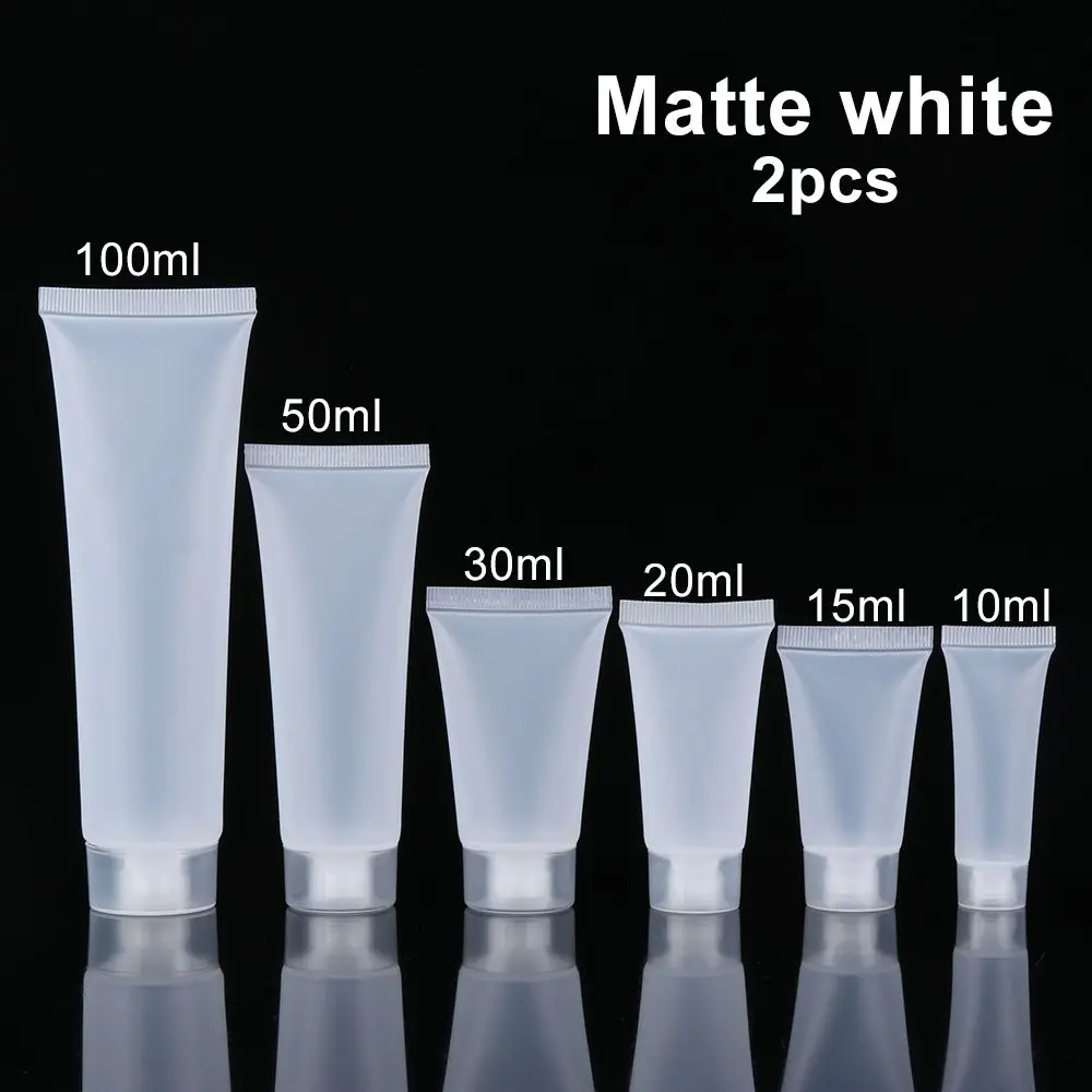 2PCS Makeup Tool Squeeze Containers Travel Size Lotion Packing Shampoo Holder Cream Tube Refillable Bottle