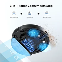 Lubluelu 5000Pa Suction Power Robotic Vacuum Cleaner Self-Charging Anti-Siphon 5 Maps 24 No-Go Zones for Pet Hard Floor Cleaning 5