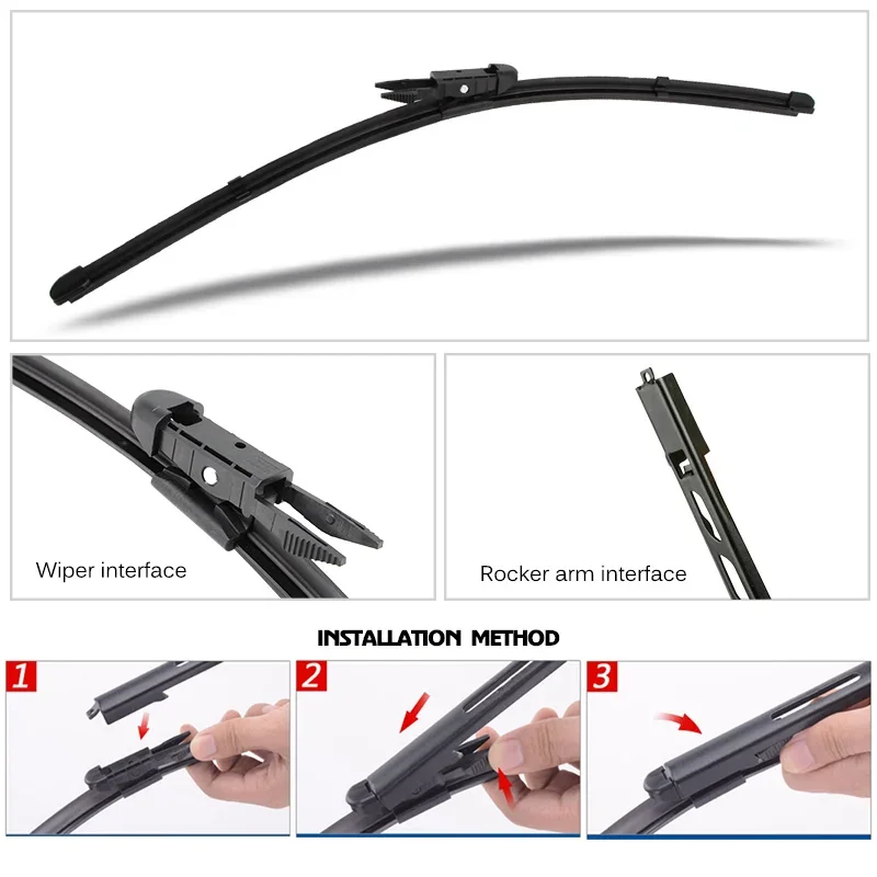 Front Windscreen Wiper Blades For Volvo S60 2004-2010 – Pair, Left & Right, Brand New
