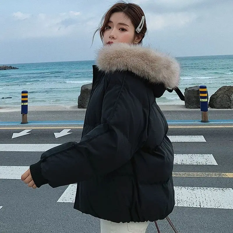 

Loose Big Size Women Casual Cotton Padded Coats Fashion Winter Oversized Parkas Jackets New Windbreak Korean Thick Chaqueta V911