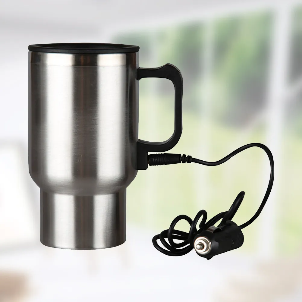 450ml 스테인리스 스틸 차량용 가열컵, 빠른 가열, 보온 유지, 대용량, 차, 삶은 계란, 액체 음식, 차량용 진공컵, 안전