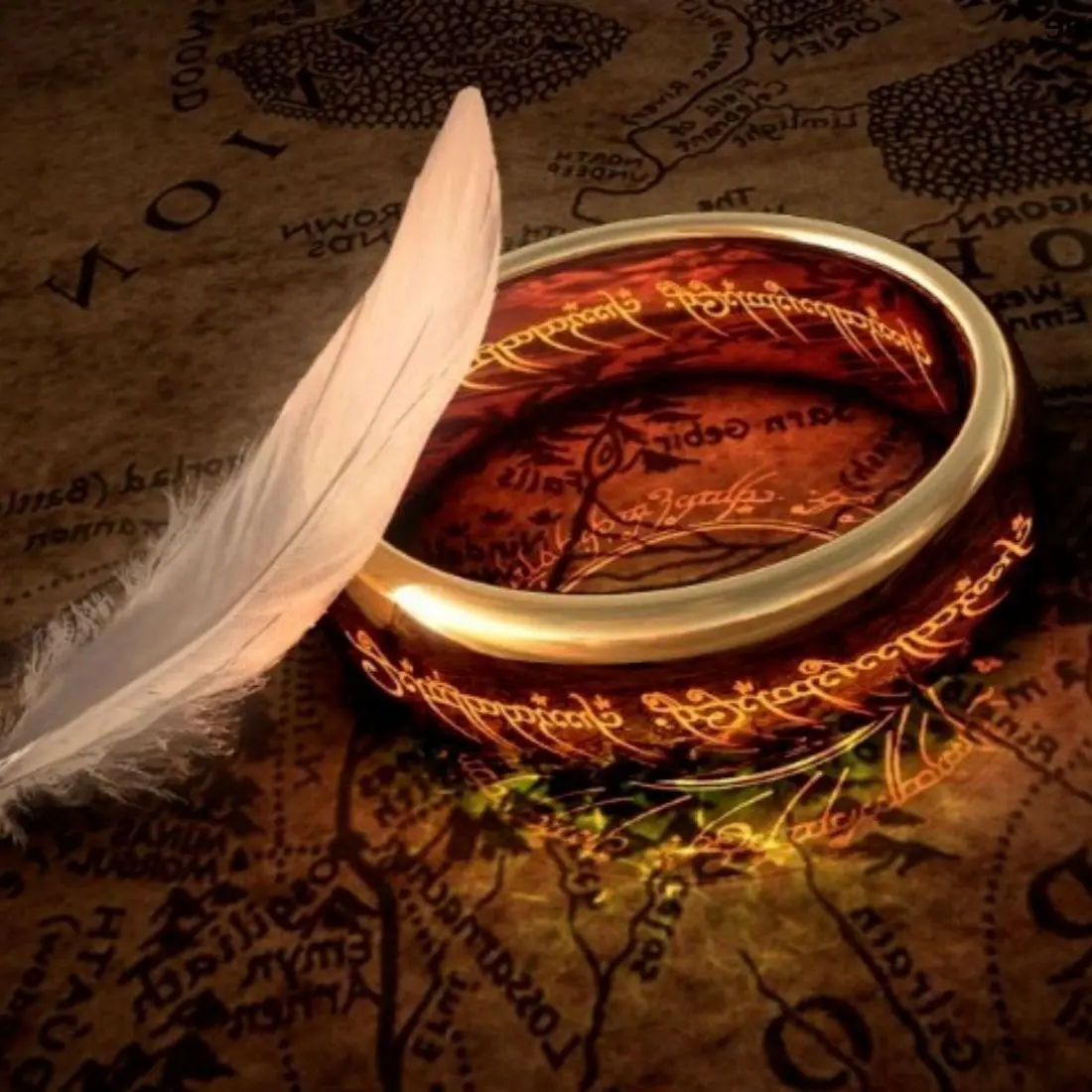 Magic Ring Lord of The Finger Rings High-end Titanium Steel Metal Never Fade 3D Stainless Steel Senior Exquisite elvish