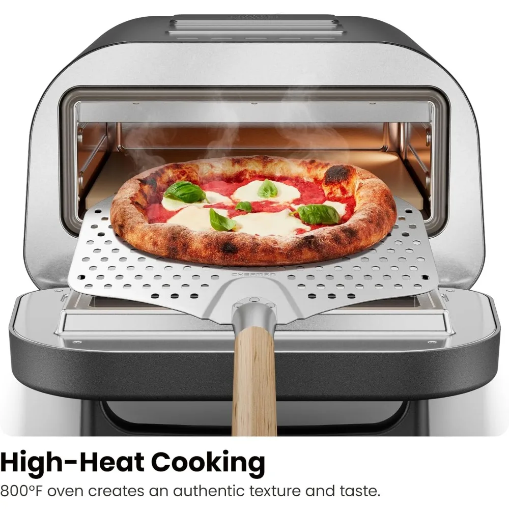 Indoor Pizza Oven - Makes 12 Inch Pizzas in Minutes, Heats up to 800°F - Countertop Electric Pizza Maker with 5 Touchscreen 4