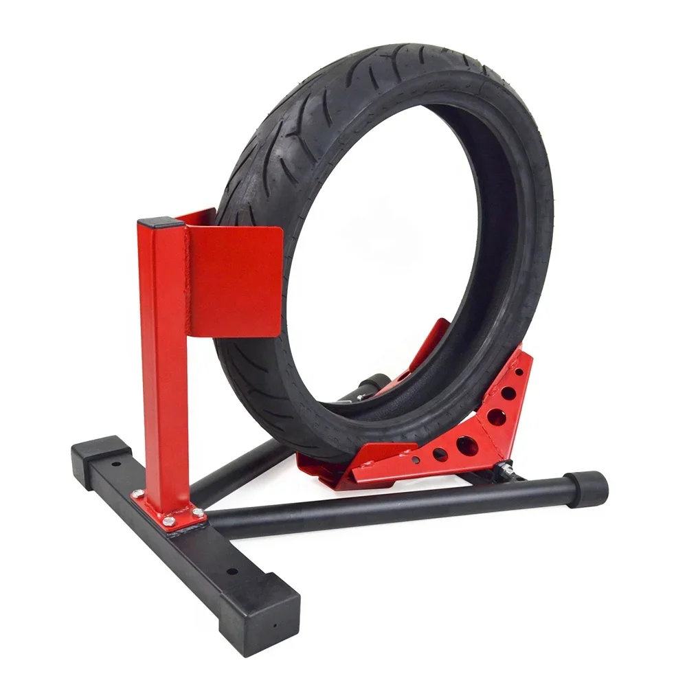 

Adjustable Heavy Duty Motorbike Front Tire Support Motorcycle Wheel Chock Stand