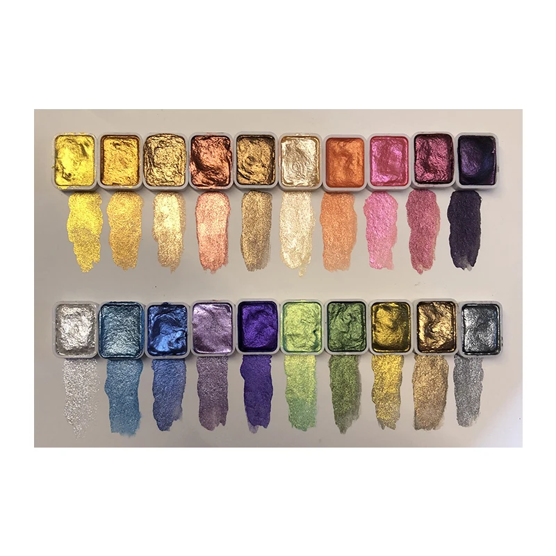 Watercolor pigment Dunhuang Color Mineral Pearlescent Solid Watercolor Pigment DIY Clay Coloring Nail Art Dripping Glue Ancient style illustration