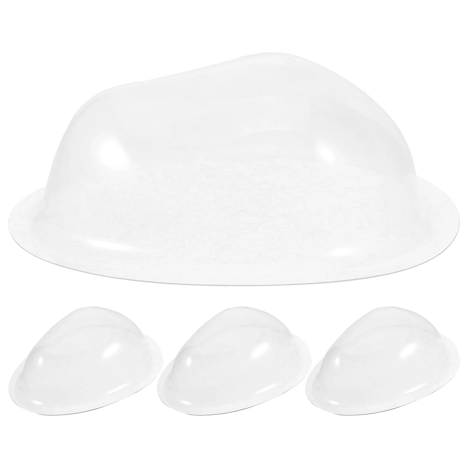 

4 Pcs Mask Face Masks Mini Toys Protection Accessories Cover Egg Noodles Plastic Covers for