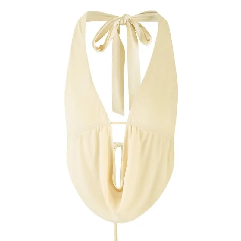 Spring summer Europe and the United States cross-border women's halter strap sexy halter sleeveless vest slim top