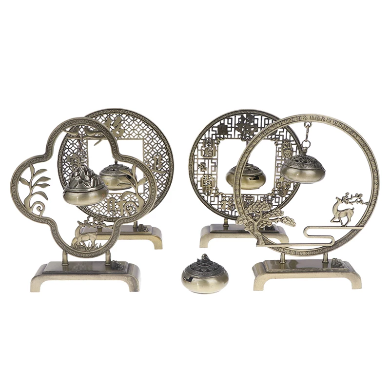 Lotusblume Weihrauch brenner Retro aushöhlen Zink legierung hängen Lotus brenner Segen Kapuzinerkresse Halter Home Office Dekor – Detail 25