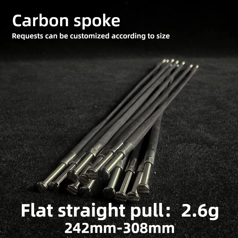 QQY Rayons de vélo en fibre de carbone avec embouts en fibre de carbone