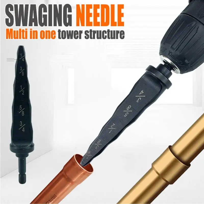 

5-in-1 Electric Tube Expander High Quality Expanding Needle Electric Repair Support Swaging Tool HVAC Drill Bit Set