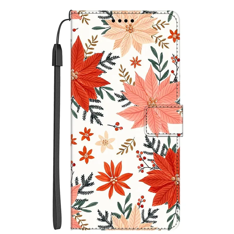 Elegant Flip Leather Wallet Cover with Stand - Premium Protection Case and Card Holder