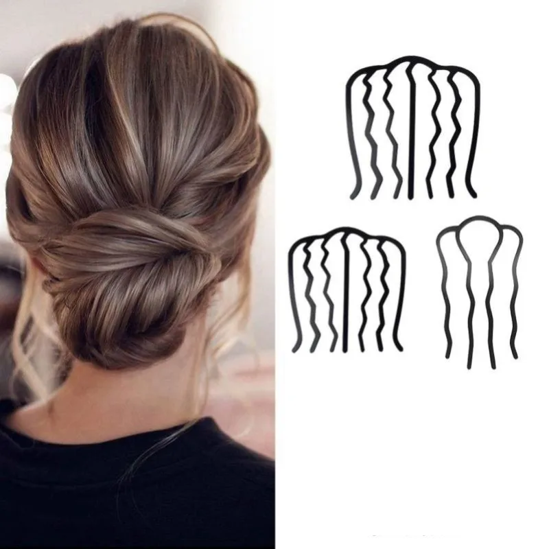 

Black Metal Hair Fork Clip Hair Pin Combs Messy Bun Hair Pin Clip Hair Combs Updo Hair Sticks Hair Styling Tool Accessories