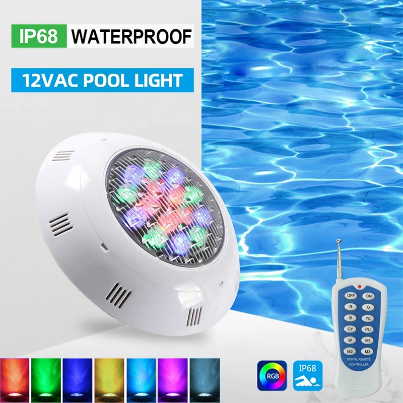 245mm LED Underwater Swimming Pool Lights RGB Color Changing AC12V IP68 Waterproof Lamp with Remote Controller led underwater light fountain light spotlight spring lights colorful color changing pool light landscape waterscape light 6w 9w