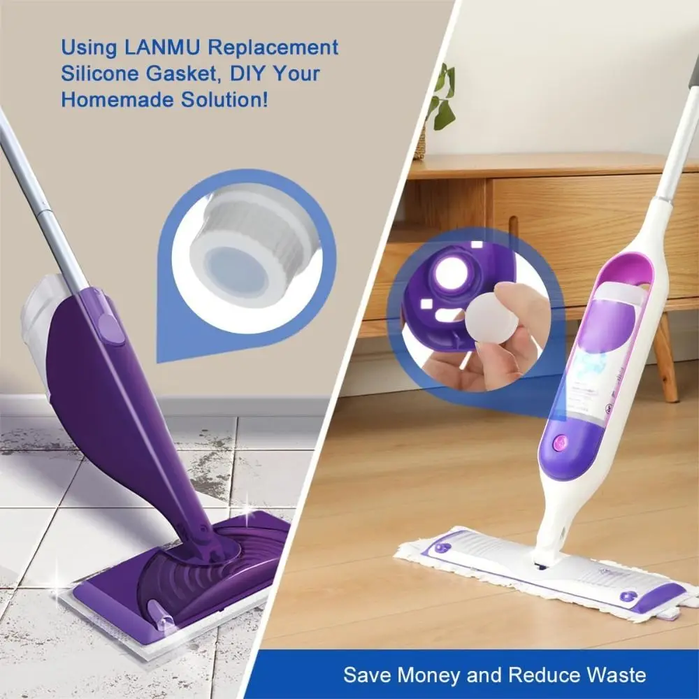 Lot De 5 Bouchons De Recharge Réutilisables Pour Serpillière à Jet Humide Type Swiffer