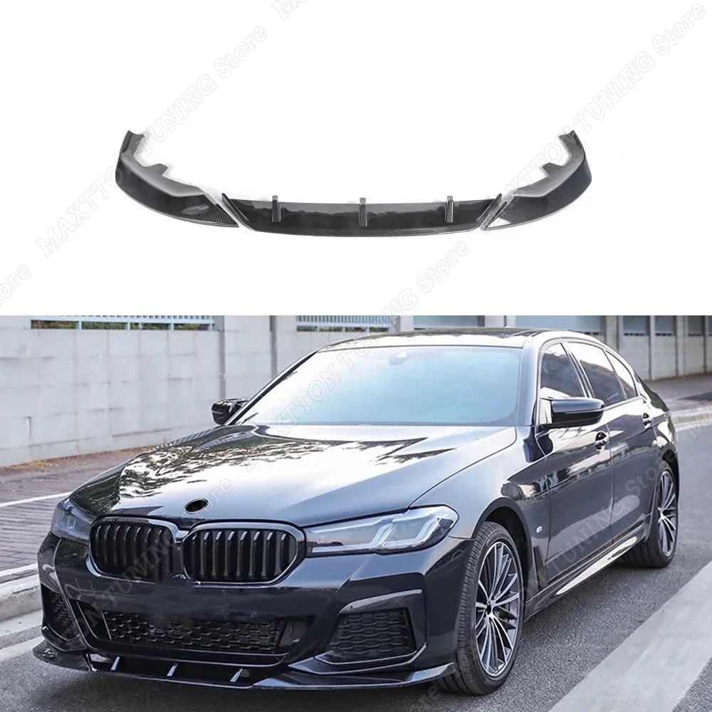 Front Bumper Lip Spoiler Splitter Diffuser For Bmw 5 Series G30 G31 520d  530d 540i M550i 2021-2023 LCI MP Style Body Kit Tuning