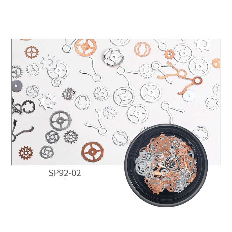 1Box 3D Metall Steampunk Zahnräder Charms DIY Anhänger Uhr Uhr Rad Getriebe Epoxidharz Zubehör Für DIY Schmuck Finden machen – Detail 10