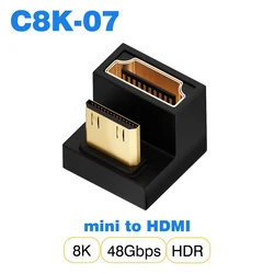 UGOURD Ultra High-Speed HDMI 2.1 Cable Adapter - 1 PCS (C8K-07 Mini to HDMI)