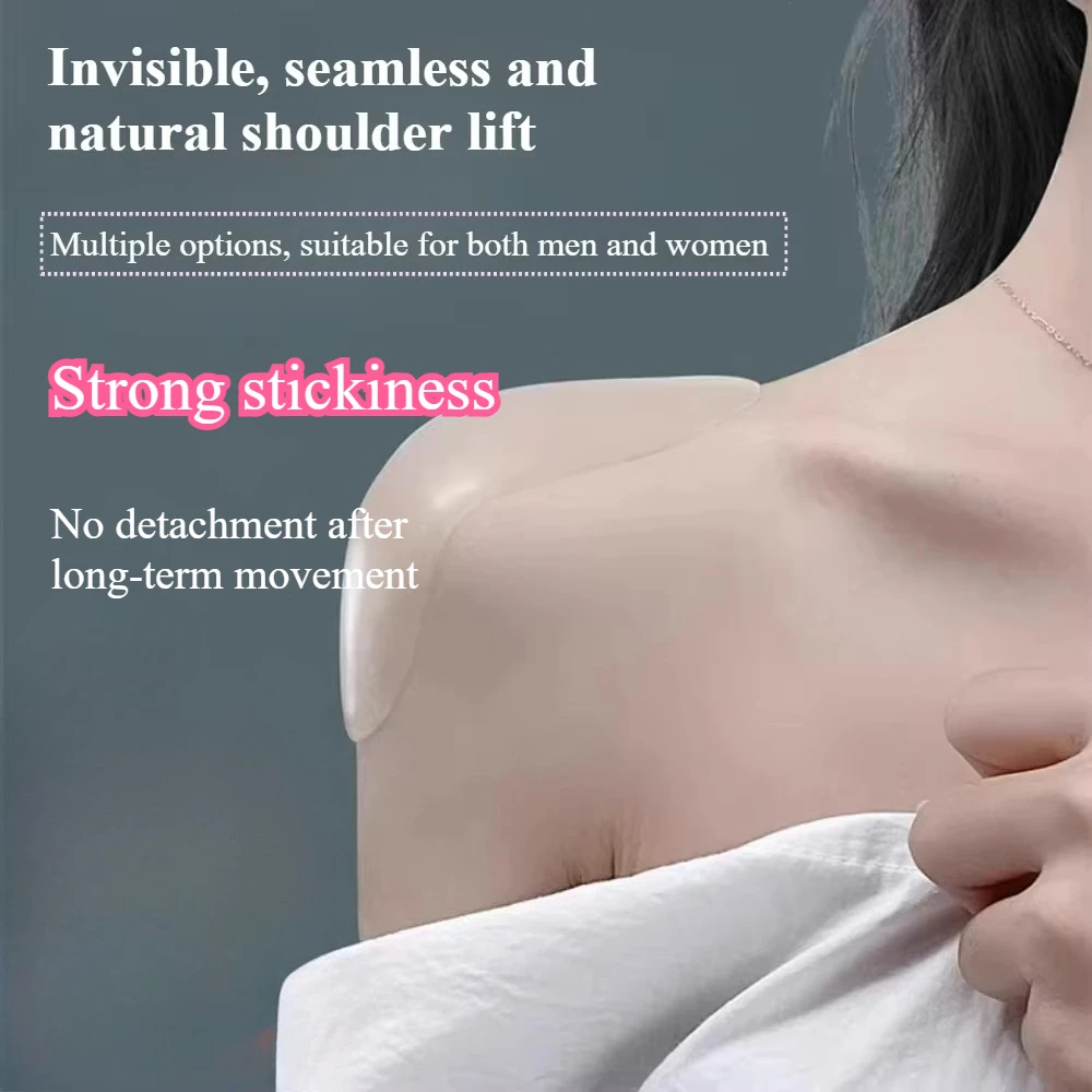 1 Pair Universal shoulder pads for both men and women one size fits all self-adhesive non slip invisible seamless