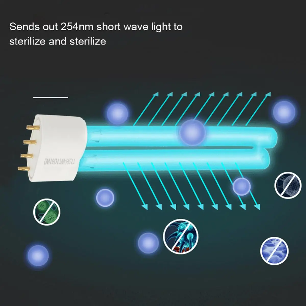 2G11 UV Tube Light 4-Pin Ultraviolet Lamp 18W 24W 36W 40W 55W UVC Lamp Purification for Living Room uv disinfection lamp uv sterilization lamp