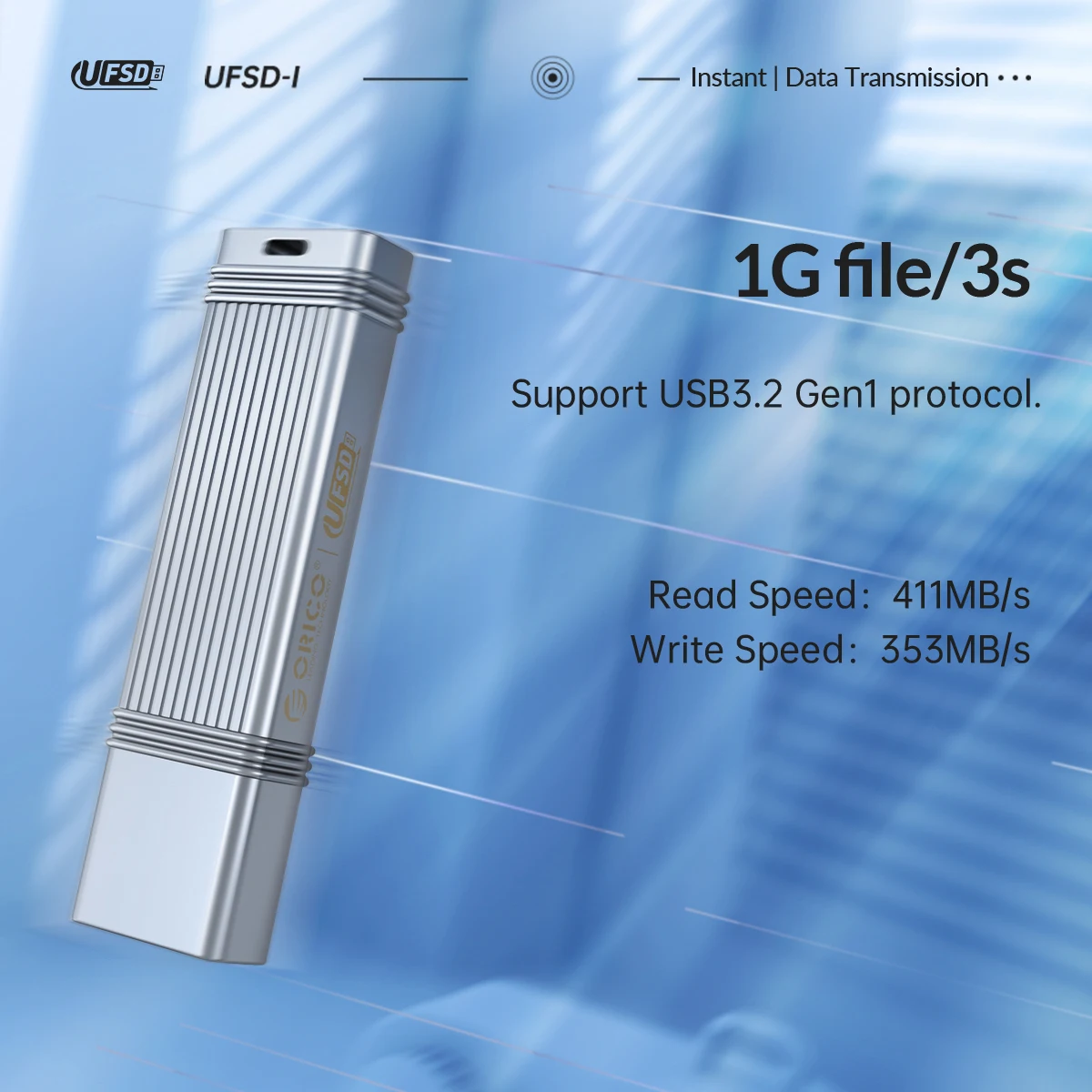 ORICO UFSD 메탈 플래시 USB 3.0 플래시 드라이브 405 메가바이트/초 512GB 256GB 128GB 64GB USB 스틱 유형 C Pendrives 메모리 스틱 U 디스크