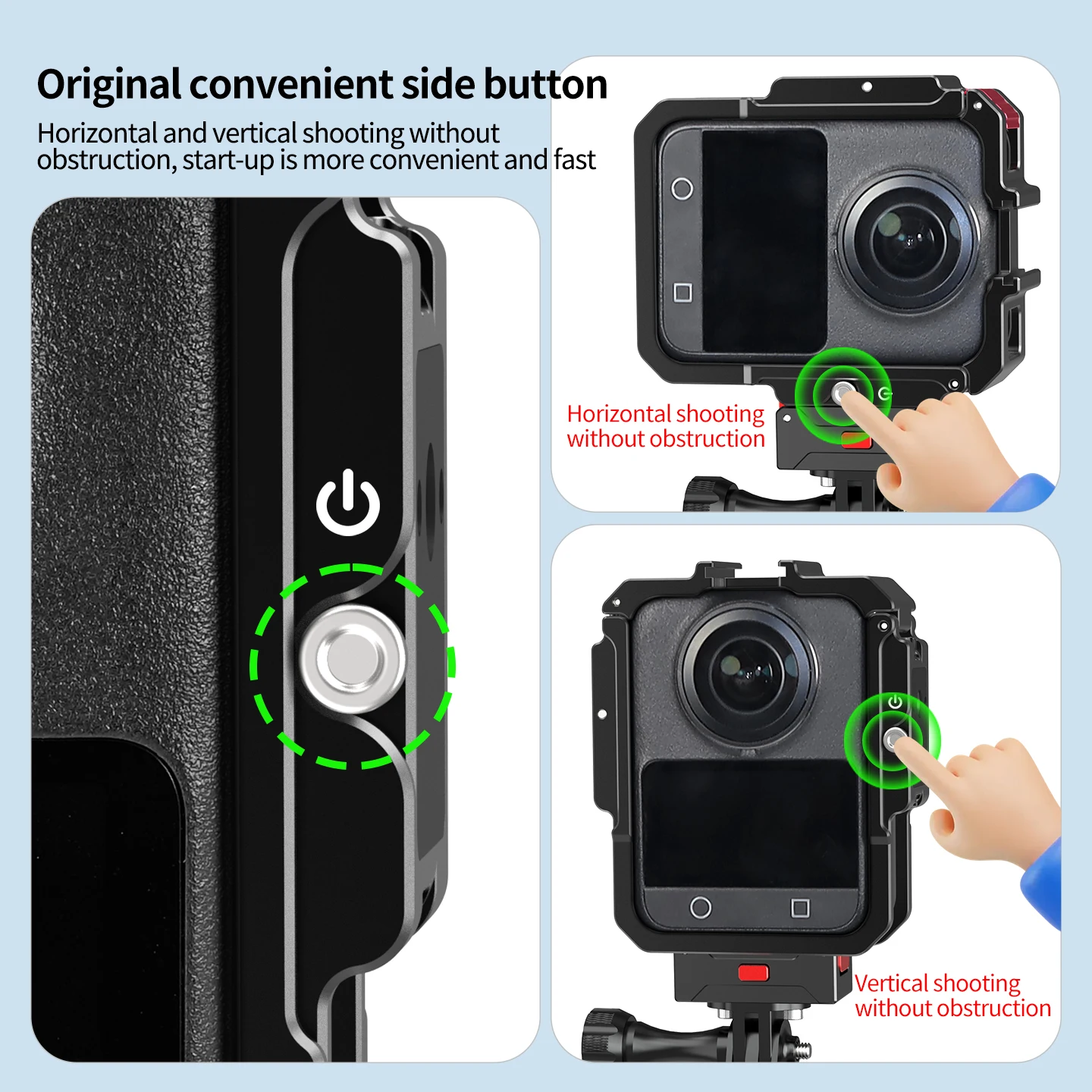Für DJI OSMO360 Kamera-Käfig Aluminium-Schutzrahmen Magnetische Klemmhalterung Schnellverschluss-Ladehalterung – Detail 9