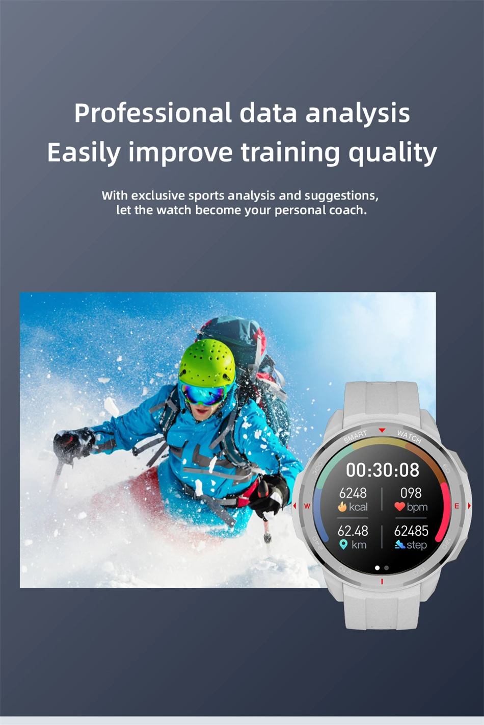 KALOSTE Smart Watch Man Bluetooth Call Blood Pressure Blood Oxygen Watch Local Music Recorder Smartwatch For Huawei Xiaomi +Box