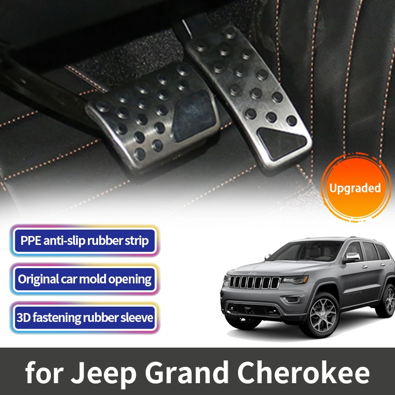 For Jeep Grand Cherokee WK2 2011~ Accessories Stainless Steel Car Pedal Gas Brake Fuel Accelerator Non-slip Pedal Cover