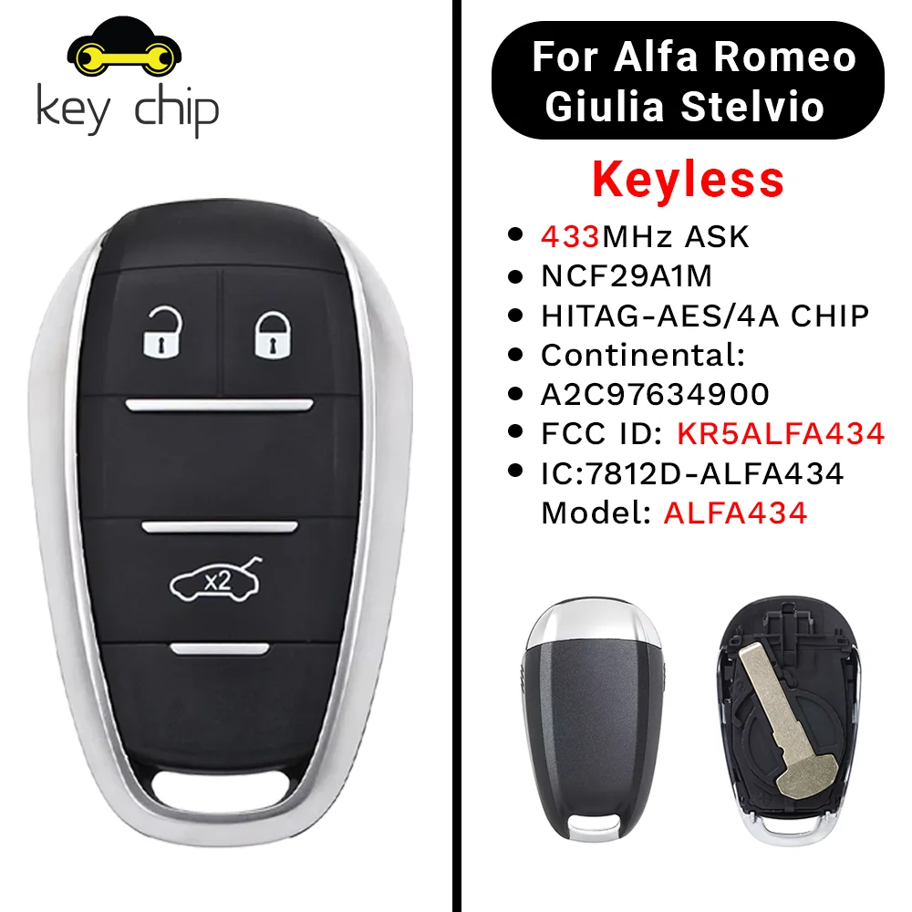 KEYECU for Alfa Romeo Giulia Stelvio 2017 2018 2019 2020 Remote Smart