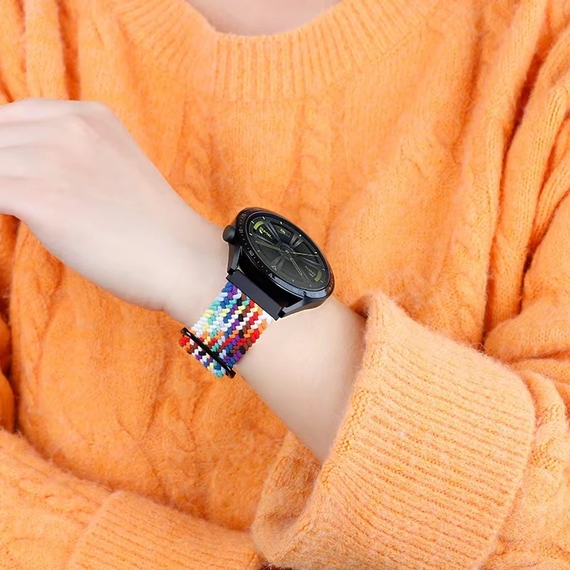 Adjustable Woven Nylon Watch Strap, 20mm/22mm - Universal Fit
