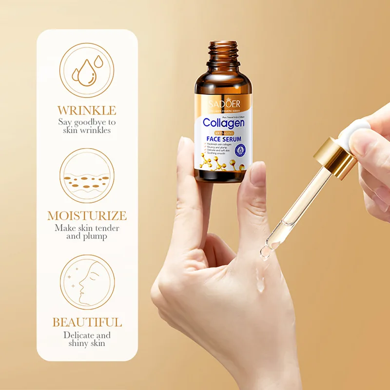 3pcs Collagen Face Serum skincare Facial Essence Liquid Firming Moisturizing Nourishing Facial Serum Skin Care 5