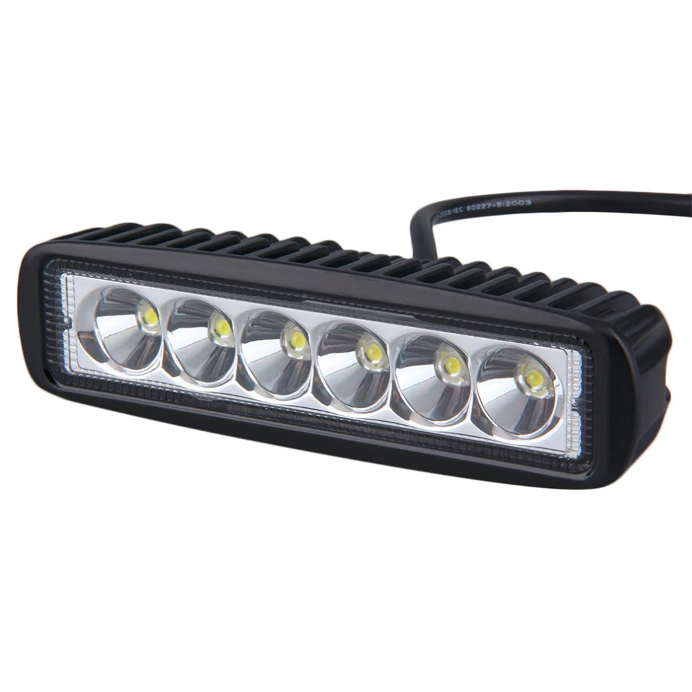 

Car Lights Work Lamp 1200LM 12V 18W 6000K Plastic+LED Universal 6LED Car Work Light Automobile Truck Driving Lamp