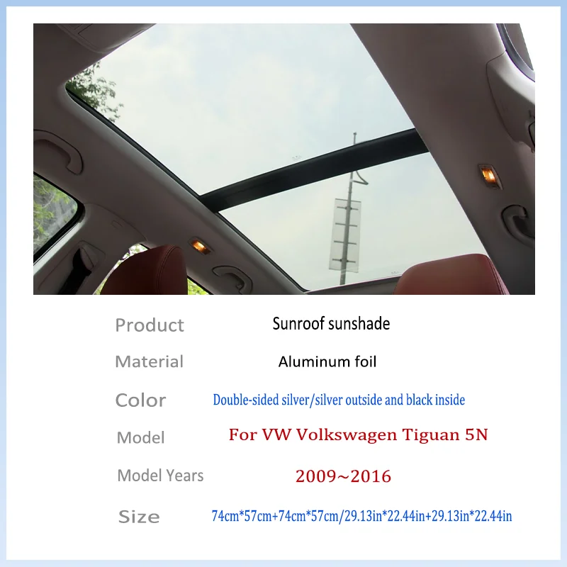 Car Sunshade Windshield Sunshade Windshield Sun Shade Car Sun Shades Cover For VW Volkswagen Tiguan 5N 2009~ 2014 Auto Sunroof Sunshade Protector Anti-UV Heat Isolate Accessories